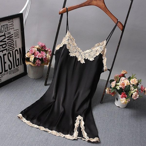 women's sleepwear sling nightgown female satin womens lace sleeping dress women embroidery plus size nightwear 49, Black;red
women's sleepwear sling nightgown female satin womens lace sleeping dress women embroidery plus size nightwear 49, Black;red