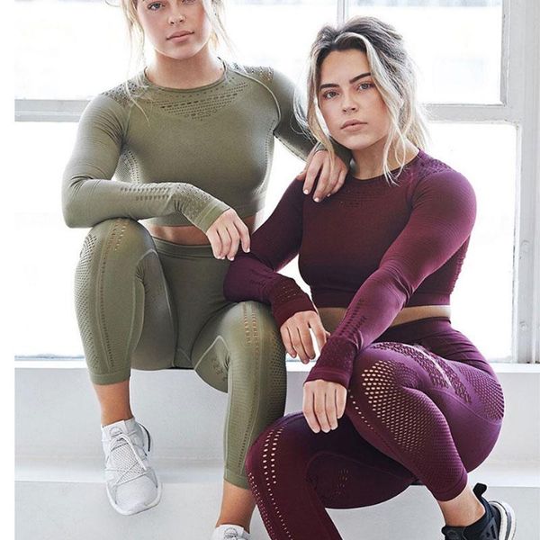 yoga outfit set women fitness seamless suit sports long sleeve push-up bra running leggings gym workout sportwear
yoga outfit set women fitness seamless suit sports long sleeve push-up bra running leggings gym workout sportwear