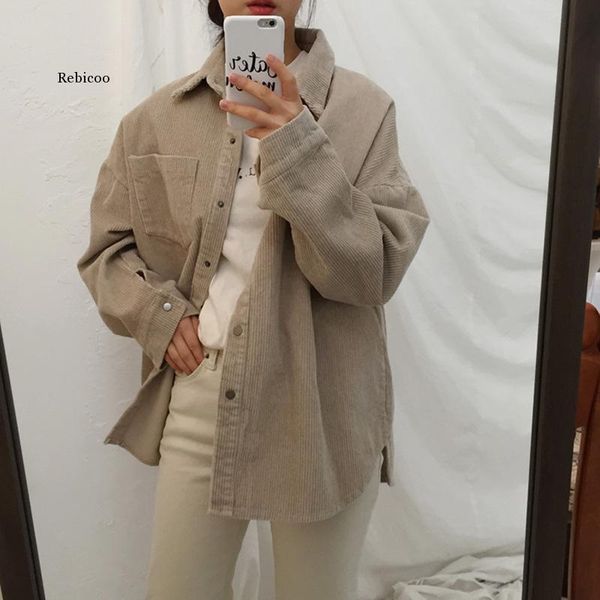 women's jackets harajuku corduroy women winter autumn coats plus size overcoats female big cute solid color clothing, Black;brown
women's jackets harajuku corduroy women winter autumn coats plus size overcoats female big cute solid color clothing, Black;brown