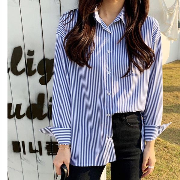 summer women stripe shirt office lady blouse turn-down collar casual female shirts loose full sleeve elegant retro women's blouses, White
summer women stripe shirt office lady blouse turn-down collar casual female shirts loose full sleeve elegant retro women's blouses, White