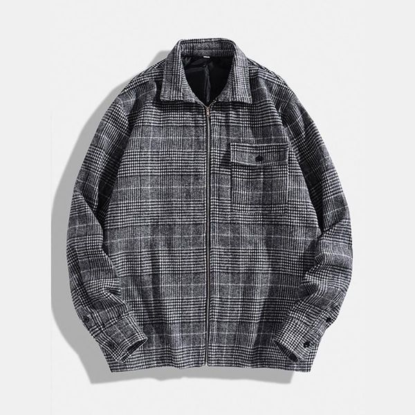 men's jackets jacket fashion zipper lapel long sleeve plaid 2021 autumn and winter, Black;brown
men's jackets jacket fashion zipper lapel long sleeve plaid 2021 autumn and winter, Black;brown
