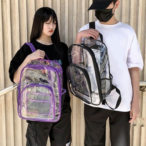fashion student preppy style cute clear schoolbag pvc transparent knapsack casual large capacity for teenager backpack
fashion student preppy style cute clear schoolbag pvc transparent knapsack casual large capacity for teenager backpack