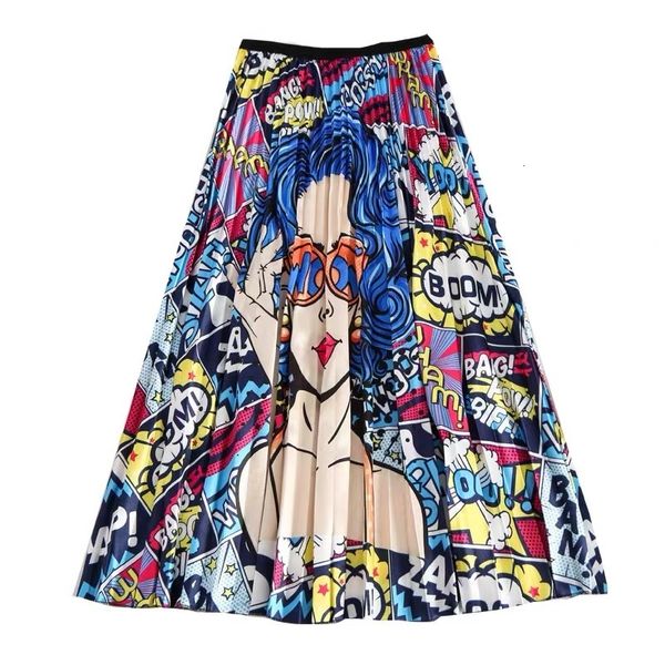 skirts colorful summer streetwear character printing cartoon pattern letter empire high elastic holiday expansion pleated mid women s zm94, Black
skirts colorful summer streetwear character printing cartoon pattern letter empire high elastic holiday expansion pleated mid women s zm94, Black
