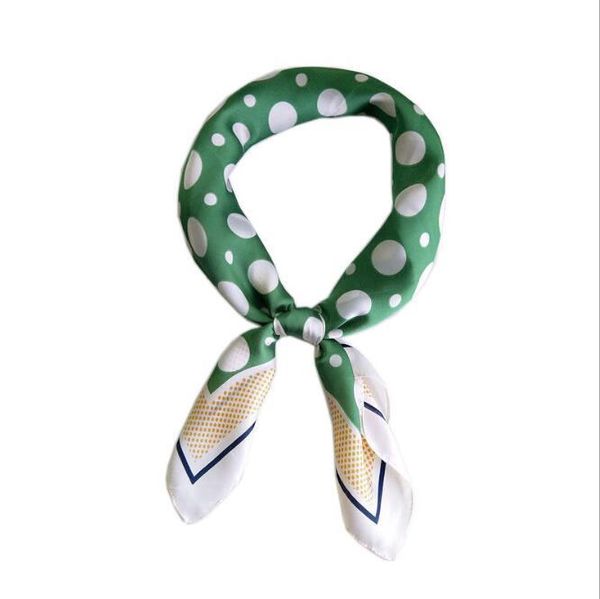 scarves 70x70cm women multifunction polyester silk scarf small big dots printed satin square wraps shawl neck ties, Blue;gray 
scarves 70x70cm women multifunction polyester silk scarf small big dots printed satin square wraps shawl neck ties, Blue;gray