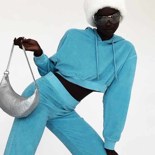 two piece dress autumn women casual velour tracksuit long sleeve loose hoodies pants suit blue velvet 2 pieces outfits sets, White
two piece dress autumn women casual velour tracksuit long sleeve loose hoodies pants suit blue velvet 2 pieces outfits sets, White