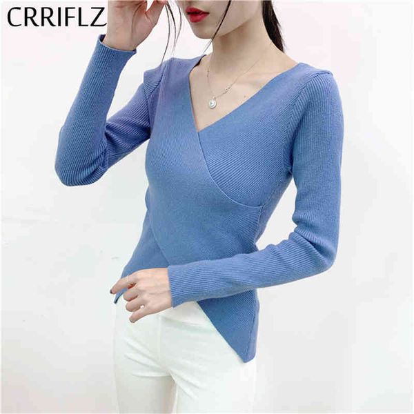 autumn winter fashion cross slim knitted sweater women v-neck office lady solid full sleeve pullovers crriflz 210520, White;black
autumn winter fashion cross slim knitted sweater women v-neck office lady solid full sleeve pullovers crriflz 210520, White;black