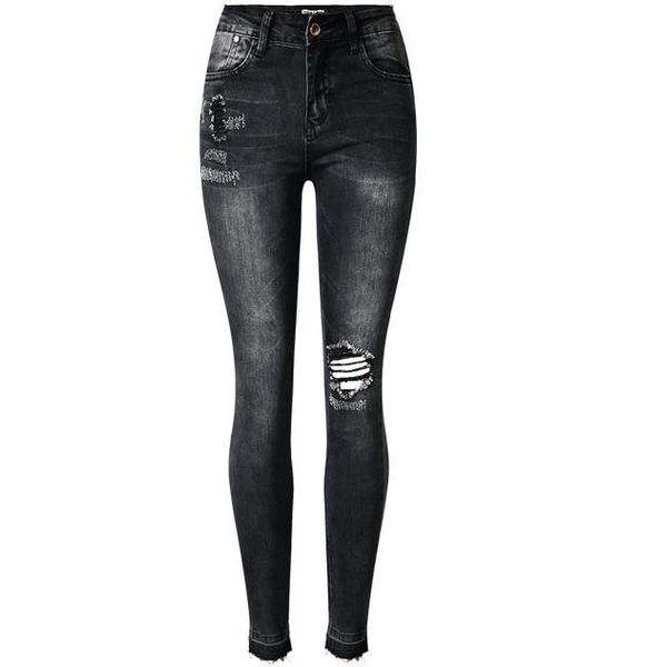 plus size 34-44women ripped jeans beggar women high waist black skinny pencil women's, Blue
plus size 34-44women ripped jeans beggar women high waist black skinny pencil women's, Blue