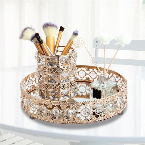 crystal makeup tray metal round cosmetic jewelry perfume organizer home wedding birthday perfect gift storage boxes & bins
crystal makeup tray metal round cosmetic jewelry perfume organizer home wedding birthday perfect gift storage boxes & bins