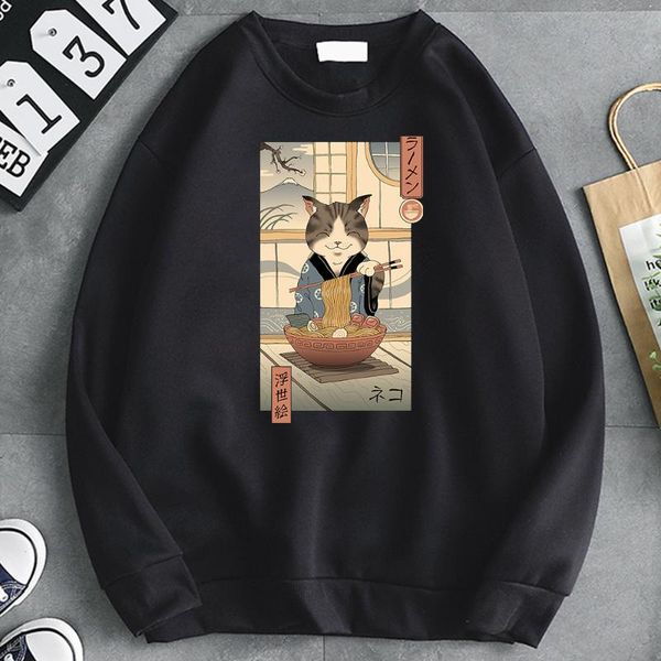men's hoodies & sweatshirts neko ramen ukiyo-e print hoodie men autumn fleece soft man sweatshirt hooded anime crewneck manga tracksuit, Black
men's hoodies & sweatshirts neko ramen ukiyo-e print hoodie men autumn fleece soft man sweatshirt hooded anime crewneck manga tracksuit, Black