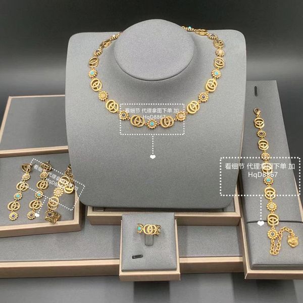 design jewelry letter bracelet female green ring earrings tassel sense neck ins clavicle chain, Black
design jewelry letter bracelet female green ring earrings tassel sense neck ins clavicle chain, Black