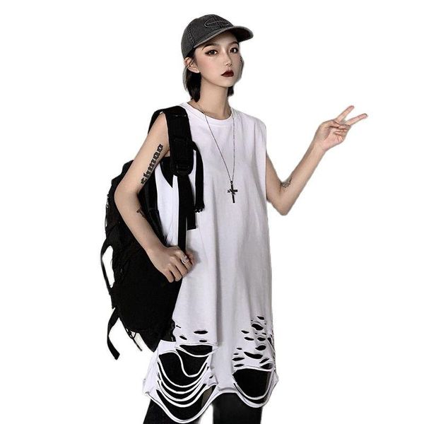 women's tanks & camis women summer ripped hole hip hop punk long tank vintage bottoming shirt woman harajuku oversized sleeveless, White
women's tanks & camis women summer ripped hole hip hop punk long tank vintage bottoming shirt woman harajuku oversized sleeveless, White