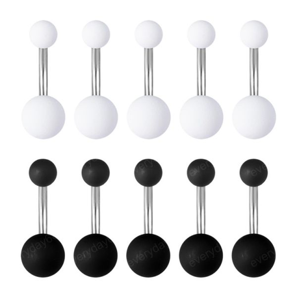 black white acrylic ball belly button ring navel piercing stud stainless steel bar women body jewelry, Silver
black white acrylic ball belly button ring navel piercing stud stainless steel bar women body jewelry, Silver