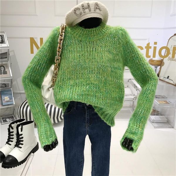 winter new1 korean fashion round neck mohair sweater pullover lazy temperament long sleeve women, White;black
winter new1 korean fashion round neck mohair sweater pullover lazy temperament long sleeve women, White;black