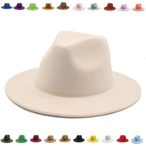 wide brim hats men fedora solid formal wedding decorate woman hat camel khaki panamas street dance felt classic fedoras gorras para mujer, Blue;gray
wide brim hats men fedora solid formal wedding decorate woman hat camel khaki panamas street dance felt classic fedoras gorras para mujer, Blue;gray
