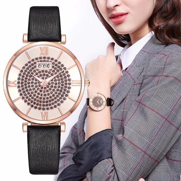 wristwatches women leather full diamond watch luxury ladies quartz watches ccq clock relogio feminino, Slivery;brown
wristwatches women leather full diamond watch luxury ladies quartz watches ccq clock relogio feminino, Slivery;brown
