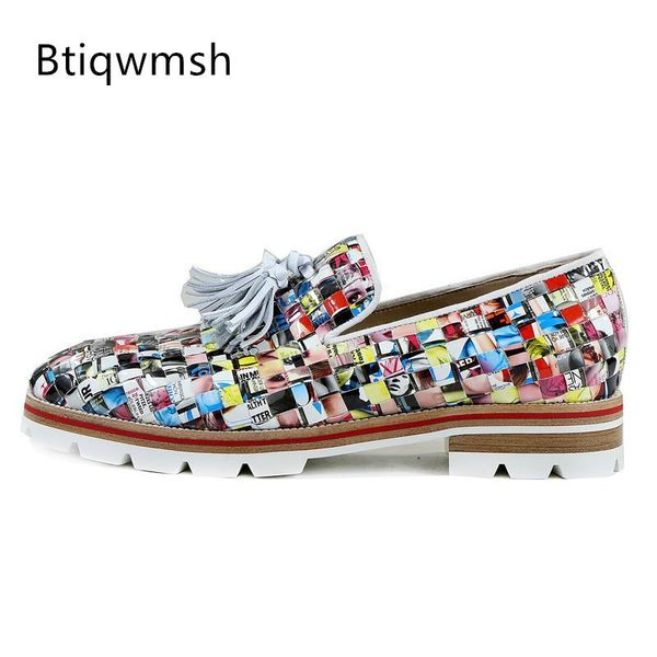 dress shoes british style men pointed toe mixed color leather weave thick bottom flat for fashion, Black
dress shoes british style men pointed toe mixed color leather weave thick bottom flat for fashion, Black