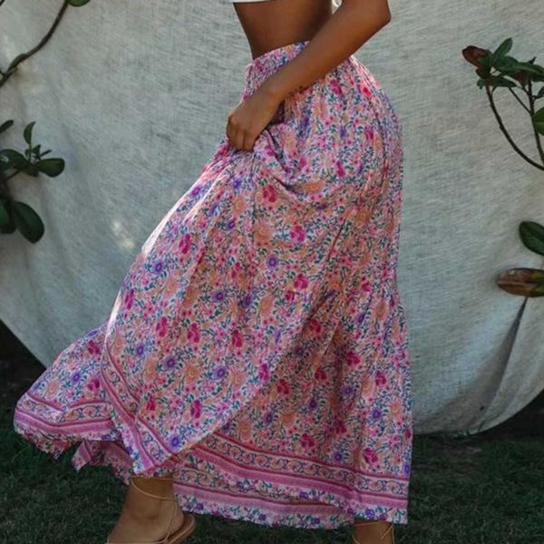 skirts floral printed high waist split maxi skirt elastic vintage faldas summer fall beach boho loose casual long women t285, Black
skirts floral printed high waist split maxi skirt elastic vintage faldas summer fall beach boho loose casual long women t285, Black