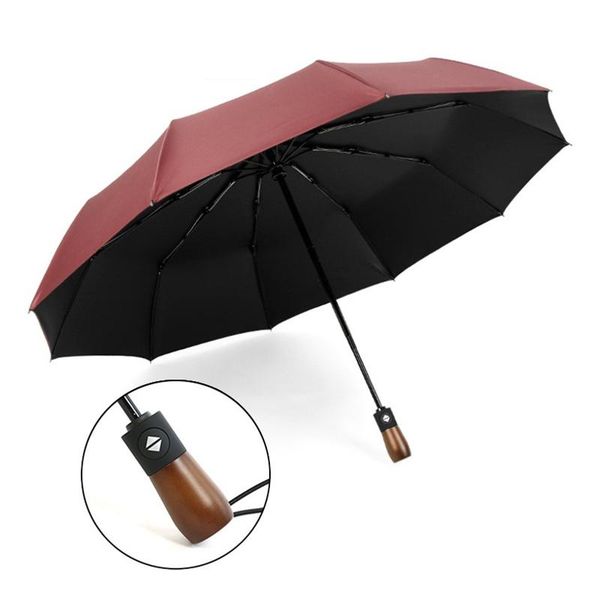 umbrellas outdoor black coating rain gear man's 10k windproof automatic three-folding sunny umbrella wooden handle self-opening
umbrellas outdoor black coating rain gear man's 10k windproof automatic three-folding sunny umbrella wooden handle self-opening