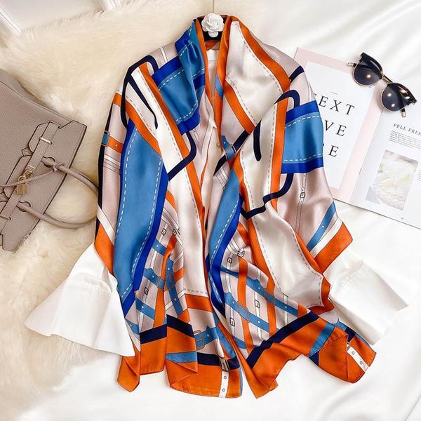 scarves women natural silk scarf retro print shawls office lady elegant wraps female hijabs beach bandana beautiful gift 53x170cm, Blue;gray
scarves women natural silk scarf retro print shawls office lady elegant wraps female hijabs beach bandana beautiful gift 53x170cm, Blue;gray