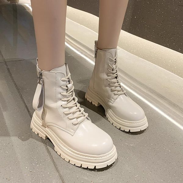 boots 2021 fashion women's side zipper winter thick-soled lacing casual round toe solid color short, Black
boots 2021 fashion women's side zipper winter thick-soled lacing casual round toe solid color short, Black