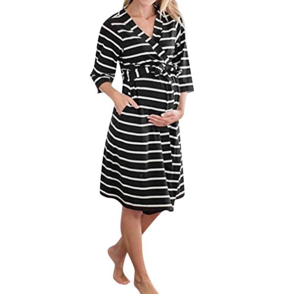 maternity dresses women 3/4 sleeve stripe bandage nursing nightdress breastfeeding dress women's for pregnancy clothes bla, White
maternity dresses women 3/4 sleeve stripe bandage nursing nightdress breastfeeding dress women's for pregnancy clothes bla, White