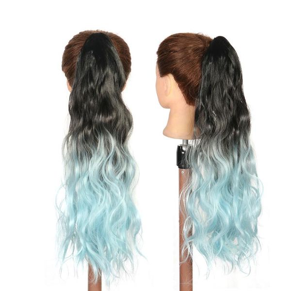 synthetic wigs 22 inch mini claw ponytail ombre color clip on hair wavy curly style fake for women girls, Black
synthetic wigs 22 inch mini claw ponytail ombre color clip on hair wavy curly style fake for women girls, Black