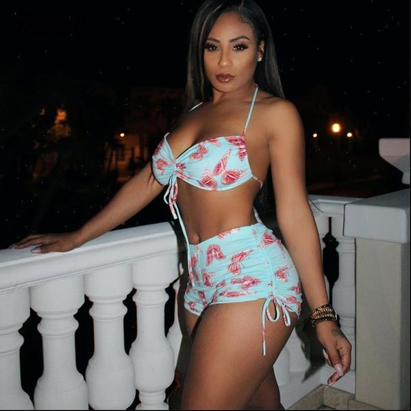 printing strap 2 piece womens tracksuits set sleeveless off shoulder skinny shorts drawstring club two female, Gray
printing strap 2 piece womens tracksuits set sleeveless off shoulder skinny shorts drawstring club two female, Gray