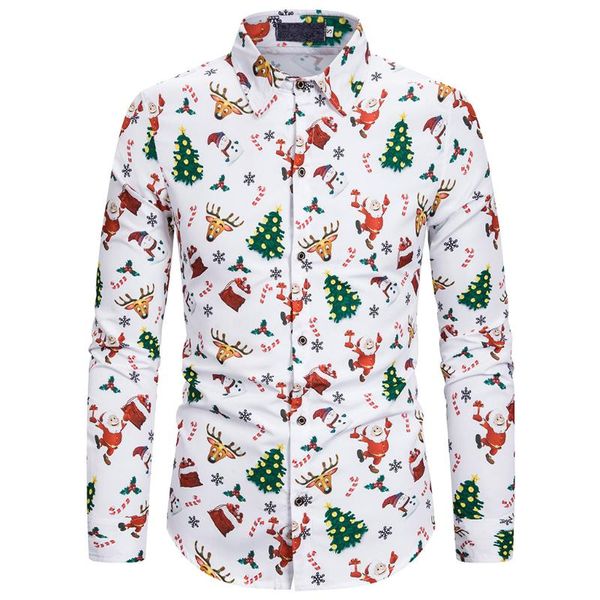 men´s long sleeve shirt spring and autumn fashion casual wild print lapels button down blouse men's shirts, White;black
men´s long sleeve shirt spring and autumn fashion casual wild print lapels button down blouse men's shirts, White;black