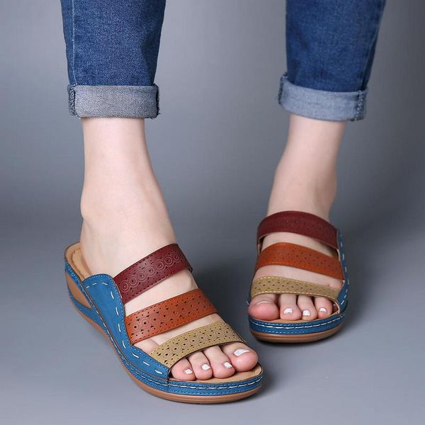summer women slippers 2021 rome retro casual shoes thick bottom wedge open toe sandals beach slip on slides female, Black
summer women slippers 2021 rome retro casual shoes thick bottom wedge open toe sandals beach slip on slides female, Black