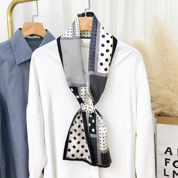 scarves spring simulation silk small decorative printing korean long wave point thin professional scarf ribbon, Blue;gray
scarves spring simulation silk small decorative printing korean long wave point thin professional scarf ribbon, Blue;gray