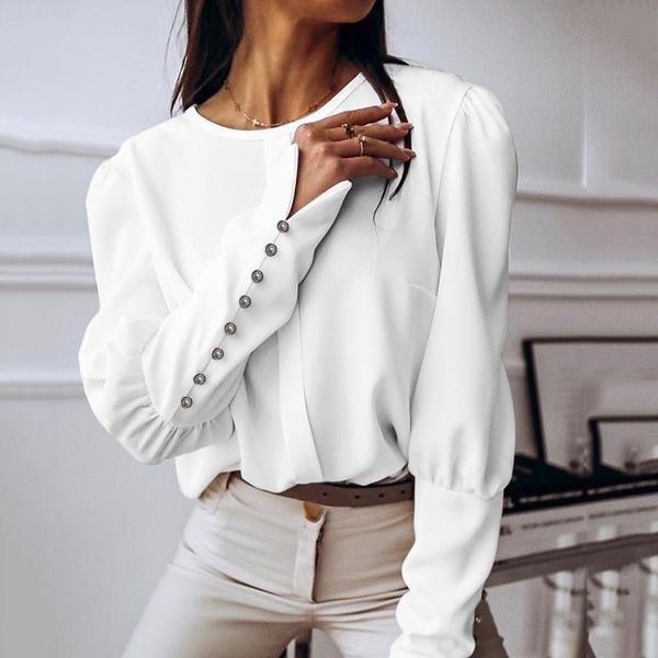 women's blouses & shirts elegant women ol office blouse zanzea fashion long puff sleeve shirt casual o neck solid tunic female party b, White
women's blouses & shirts elegant women ol office blouse zanzea fashion long puff sleeve shirt casual o neck solid tunic female party b, White