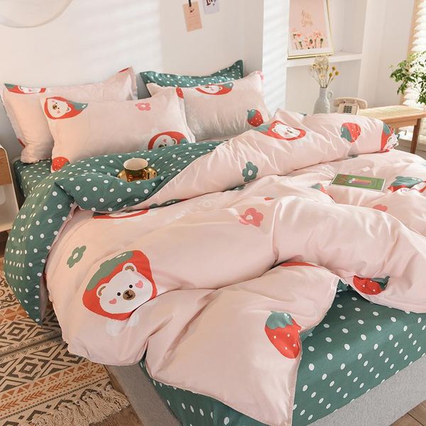 bedding sets fashion simple 3/4pcs set polyester fiber quilt cover home textile strawberry bear pattern design comfortable oceania
bedding sets fashion simple 3/4pcs set polyester fiber quilt cover home textile strawberry bear pattern design comfortable oceania
