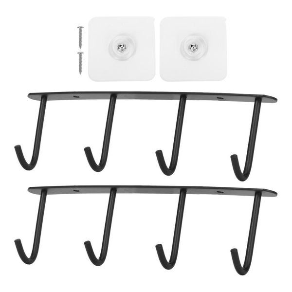 hooks & rails 2pcs clapboard nail hook four-hooks hanger multifunction for home
