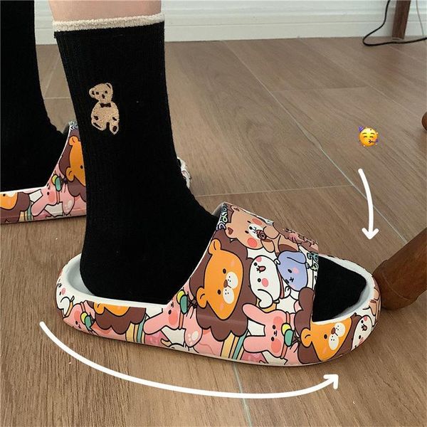 slippers lisapie women soft sole female indoor shoe cartoons pattern platform lovely outdoor comfortable summer beach slides, Black
slippers lisapie women soft sole female indoor shoe cartoons pattern platform lovely outdoor comfortable summer beach slides, Black
