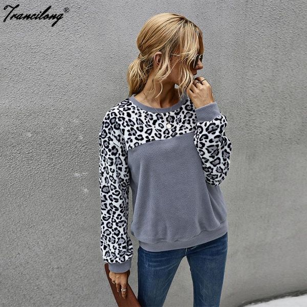women's sweaters winter knitted gray loose sweater women casual leopard jersey patchwork o-neck long sleeve pullovers oversizes fall 20, White;black 
women's sweaters winter knitted gray loose sweater women casual leopard jersey patchwork o-neck long sleeve pullovers oversizes fall 20, White;black