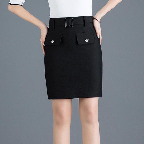 spring arrival slim high waist bag hip skirt women with belt office skirts womens elegant pencil, Black
spring arrival slim high waist bag hip skirt women with belt office skirts womens elegant pencil, Black
