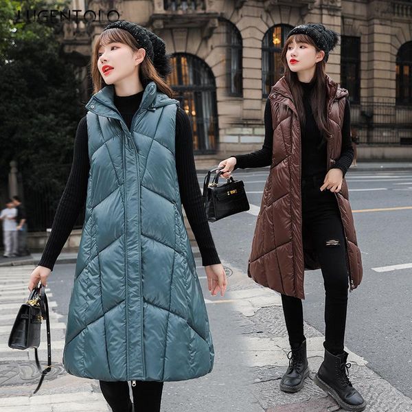 women's vests glossy vest women hooded autumn winter solid fashion puffer jacket female casual zipper slim sleeveless, Black;white
women's vests glossy vest women hooded autumn winter solid fashion puffer jacket female casual zipper slim sleeveless, Black;white
