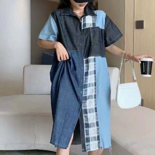 women plus size plaid spiced fack two shirt dress lapel short sleeve loose fashion summer vacation casual 16f1356 210510, Black;gray
women plus size plaid spiced fack two shirt dress lapel short sleeve loose fashion summer vacation casual 16f1356 210510, Black;gray