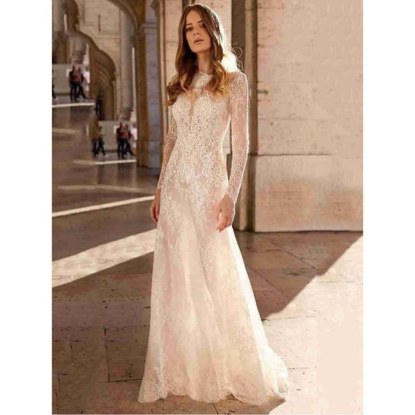 long sleeve lace a-line dress woman bride smaid wedding party white dresses perspective women high waist vestido casual, Black;gray
long sleeve lace a-line dress woman bride smaid wedding party white dresses perspective women high waist vestido casual, Black;gray