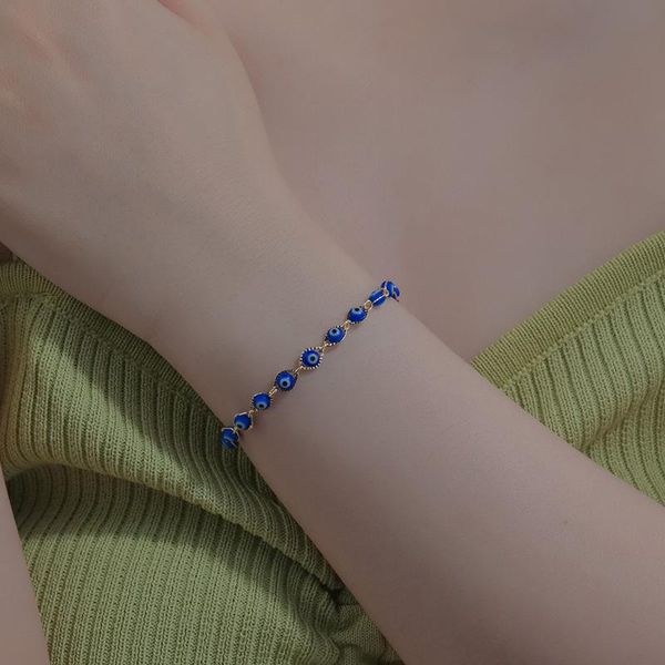 bangle 2021 stainless steel bracelets for women men jewelry gold color link chain colorful evil eye enamel bead bacelet, Black
bangle 2021 stainless steel bracelets for women men jewelry gold color link chain colorful evil eye enamel bead bacelet, Black
