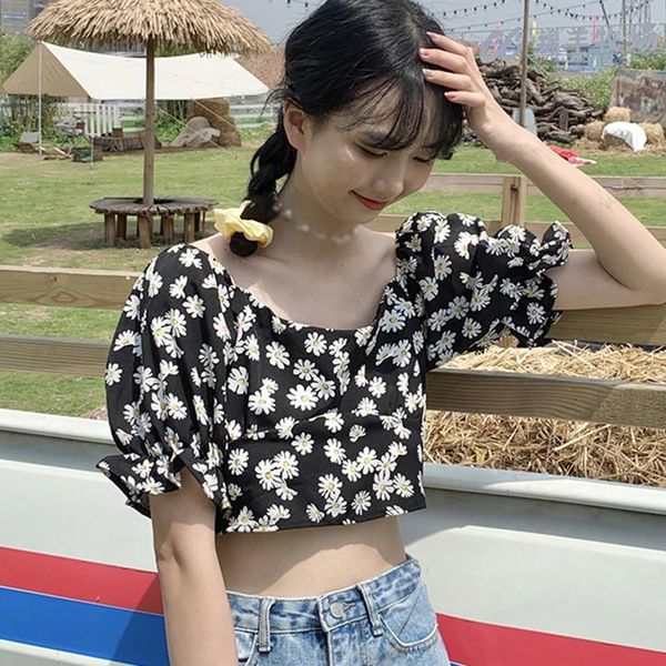 shirts for women 2021 floral print shirt fashion sweet square collar short sleeves blouse crop women's blouses &, White
shirts for women 2021 floral print shirt fashion sweet square collar short sleeves blouse crop women's blouses &, White