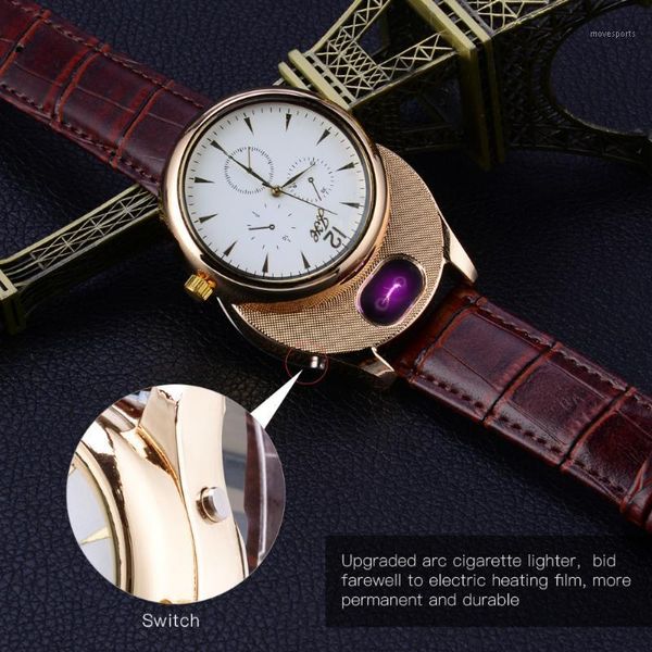wristwatches 2021 usb rechangeable lighter watches fashion arc flameless watch men leather quartz boss gifts, Slivery;brown
wristwatches 2021 usb rechangeable lighter watches fashion arc flameless watch men leather quartz boss gifts, Slivery;brown