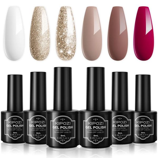 nail gel kipozi polish sets solid metallic glitters manicure kit art design colors long lasting home with 6, Red;pink
nail gel kipozi polish sets solid metallic glitters manicure kit art design colors long lasting home with 6, Red;pink