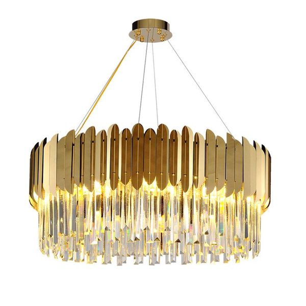 chandeliers led postmodern stainless steel crystal gold chandelier lighting lustre suspension luminaire lampen hanging lamps for foyer
chandeliers led postmodern stainless steel crystal gold chandelier lighting lustre suspension luminaire lampen hanging lamps for foyer
