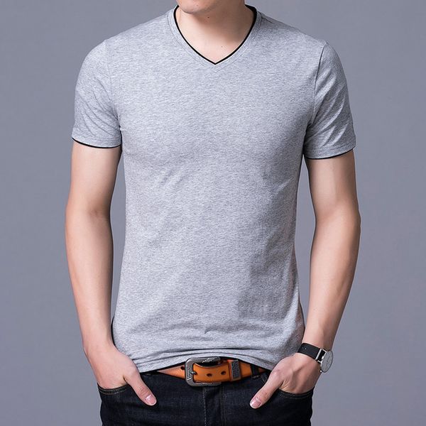 brand summer t-shirt mens solid short-sleeved leisure t shirt for male bottom v-collar youth tshirt kg-192, White;black
brand summer t-shirt mens solid short-sleeved leisure t shirt for male bottom v-collar youth tshirt kg-192, White;black