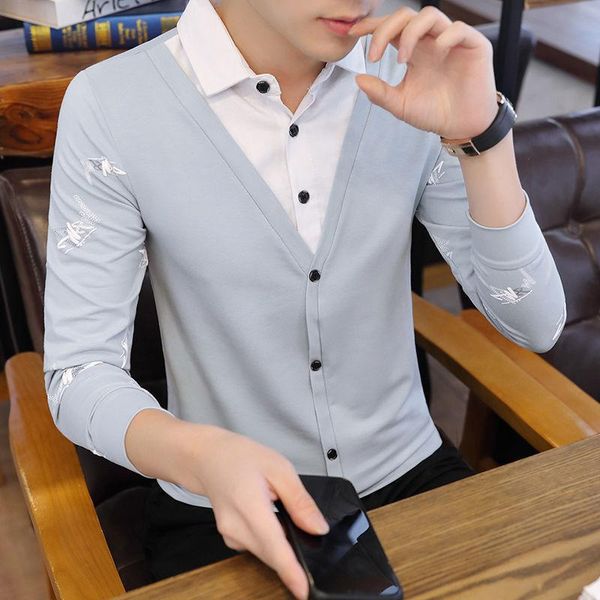 men's sweaters sweater men 2021 autumn and winter youth long-sleeved shirt collar korean fashion, White;black
men's sweaters sweater men 2021 autumn and winter youth long-sleeved shirt collar korean fashion, White;black
