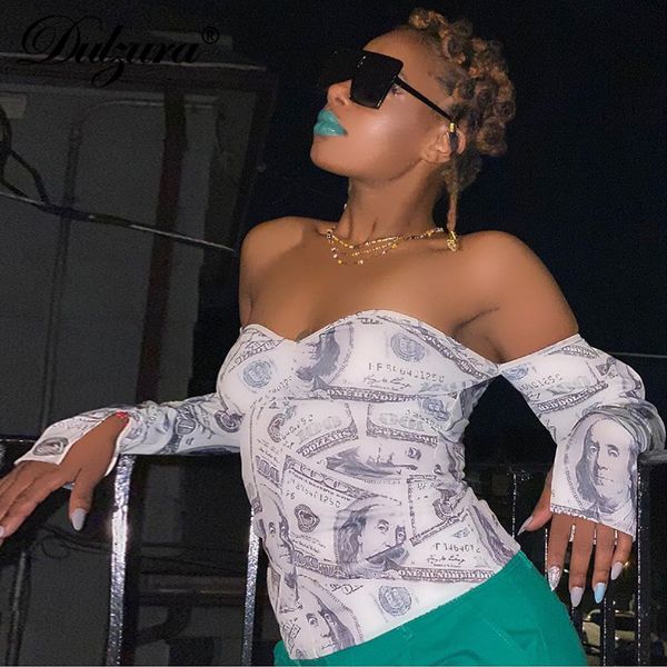 dulzura dollar print women crop tshirt slit long sleeve off shoulder elegant bodycon streetwear 2021 autumn winter club, Black;white
dulzura dollar print women crop tshirt slit long sleeve off shoulder elegant bodycon streetwear 2021 autumn winter club, Black;white