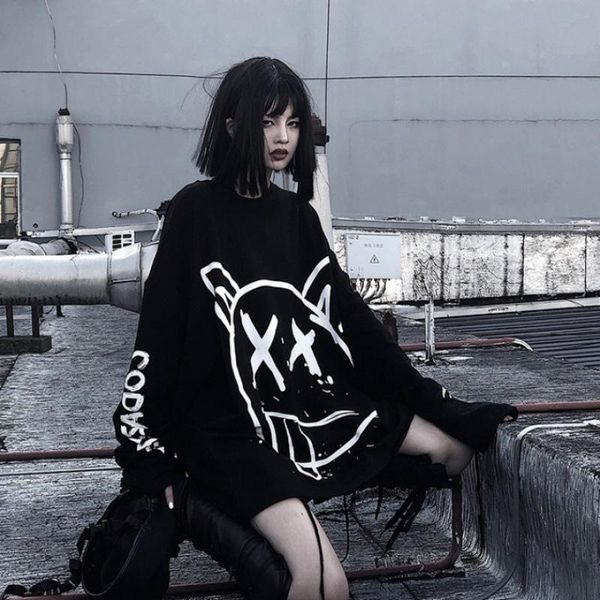 women's t-shirt 2021 black friday cool women fashion korean oversized long sleeve t shirt hip hop punk streetwear girls tees autumn loo, White
women's t-shirt 2021 black friday cool women fashion korean oversized long sleeve t shirt hip hop punk streetwear girls tees autumn loo, White