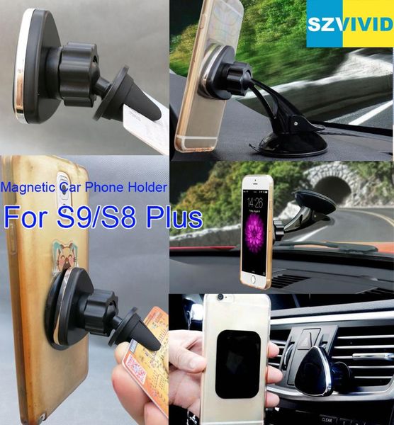 cell phone mounts & holders magnetic car holder air vent outlet mount for galaxy s9 plus s8 s7 s6 edge note 8 magnet dashboard winds