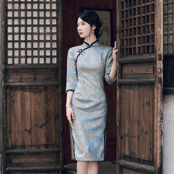 ethnic clothing floral chinese formal party dress gown high side split mandarin collar cheongsam satin qipao female oversize 3xl vestid, Red
ethnic clothing floral chinese formal party dress gown high side split mandarin collar cheongsam satin qipao female oversize 3xl vestid, Red